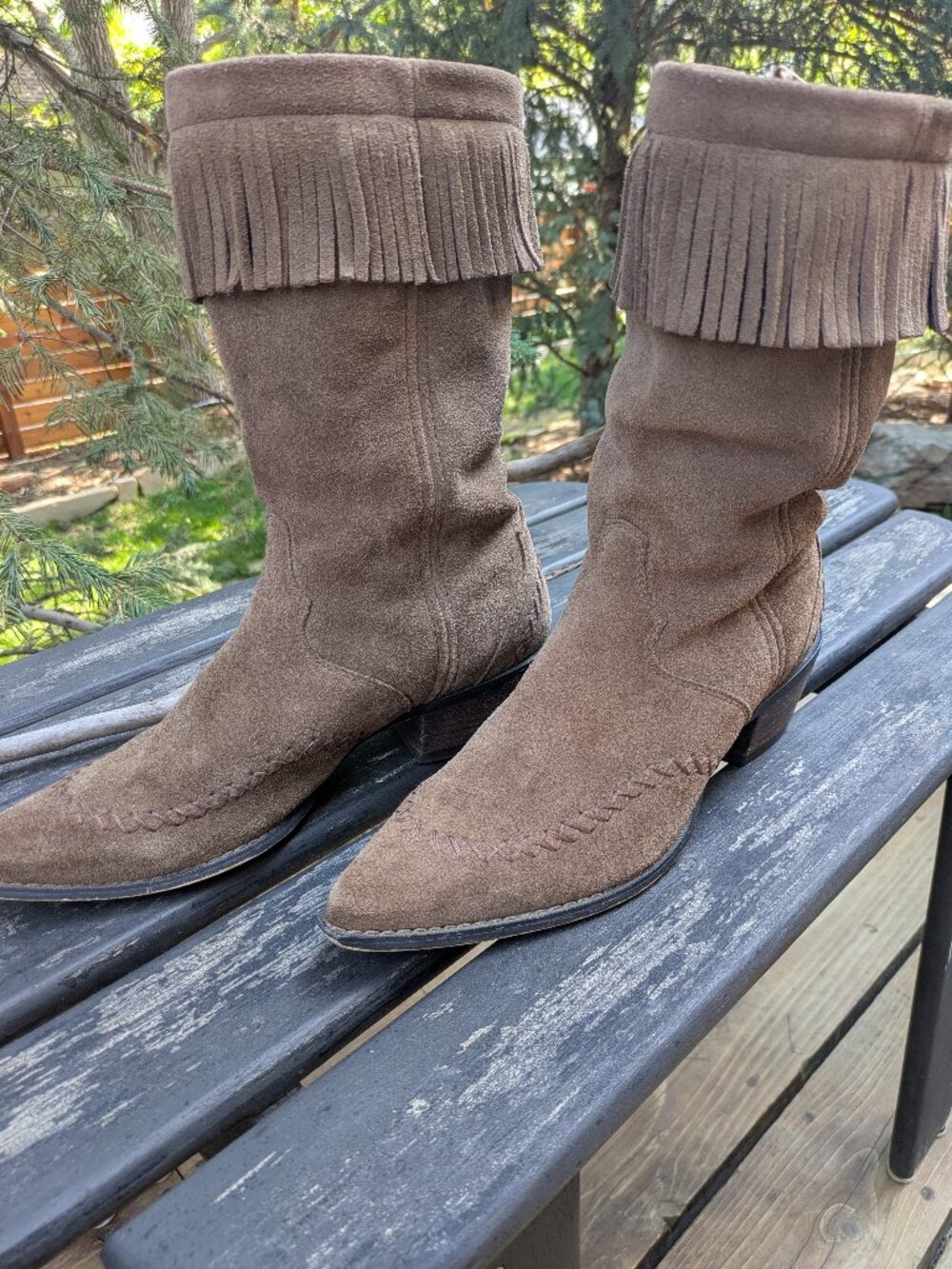 Durango Crush Fringe Suede Western Boots RD3210 Women's Size 10M.